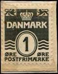 Timbre-monnaie Daells Varehus - 1 &oslash;re sur fond vert - Danemark - revers
