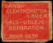 Timbre-monnaie Dansk Elektromotor Lager - 1 &oslash;re sur fond rouge - Danemark - avers