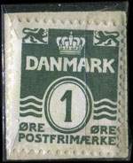 Timbre-monnaie Der er Sk�g i Skipper Skr�k - 1 &oslash;re sur fond bleu - Danemark - revers