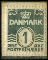 Timbre-monnaie Erhvervenes Fællesudvalg Herning - 1 øre sur fond rouge - Danemark - revers
