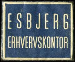 Timbre-monnaie Esbjerg Erhvervskontor - 1 øre sur fond bleu - Danemark - avers