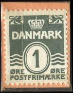 Timbre-monnaie Festsange - fra 50 �re Dus. - Sange forfattes - Bogtrykkeriet - Griffenfeltsg. 20 - 1 &oslash;re sur carton orange - Danemark - revers