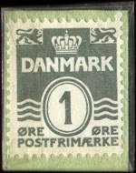 Timbre-monnaie Gaa altid i F. F. Sko - Blaagaardsgade 29. - 1 &oslash;re sur carton vert - Danemark - revers