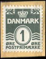 Timbre-monnaie Fiedler - 1 &oslash;re sur carton brun texte en marron - Danemark - revers