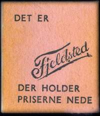 Timbre-monnaie Det er Fjeldsted - Der holder priserne nede - 1 re sur carton orange - Danemark