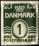 Timbre-monnaie Frea ved Chr. Jensen - 1 &oslash;re - Danemark - revers