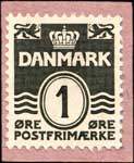 Timbre-monnaie Frode Madsen - 1 &oslash;re sur carton mauve - Danemark - revers
