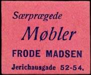 Timbre-monnaie Frode Madsen - 1 øre sur carton rose - Danemark - avers