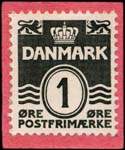 Timbre-monnaie Frode Madsen - 1 øre sur carton rose - Danemark - revers