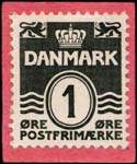 Timbre-monnaie Frode Madsen - 1 &oslash;re sur carton rose - Danemark - revers