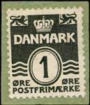 Timbre-monnaie Frode Madsen - 1 øre sur carton vert - Danemark - revers
