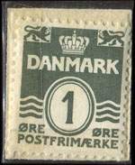 Timbre-monnaie Gode ideer M�nster Tidende - 1 &oslash;re sur fond bleu - Danemark - revers