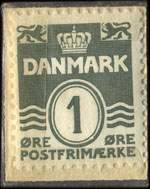 Timbre-monnaie Gode ideer M�nster Tidende - 1 &oslash;re sur fond rouge - Danemark - revers