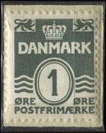 Timbre-monnaie Gode ideer M�nster Tidende - 1 &oslash;re sur fond vert - Danemark - revers