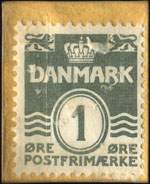 Timbre-monnaie Fyldepenne Greif - 1 &oslash;re sur carton jaune - Danemark - revers