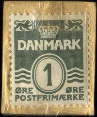 Timbre-monnaie Guld & S�lv - k�bes h�j Pris - Guldvarefabrikken - Pr. J�rgensgade 9. - 1 �re sur carton brun - Danemark - revers