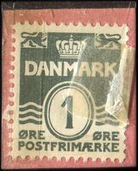 Timbre-monnaie Lad os aldrig mangle Smaapenge - Herremagasinet Bob - Frederikssundsv 173 - 1 &oslash;re sur carton rose - Danemark - revers