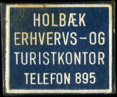 Timbre-monnaie Holbæk Ehrvervs-Og Turistkontor Telefon 895 - 1 øre sur fond bleu - Danemark - avers