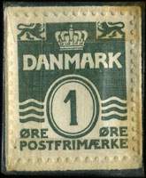 Timbre-monnaie Holb&aelig;k Ehrvervs-Og Turistkontor Telefon 895 - 1 &oslash;re sur fond bleu - Danemark - revers