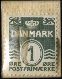 Timbre-monnaie Guldsmed J. Holm - Chr. IX Gade - forhen Sv&aelig;rtegade - TLF. 6731, 14240 - 1 &oslash;re sur fond cr�me - Texte bleu - Type 2 -Danemark - revers