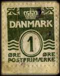 Timbre-monnaie Folkebanken - 1 &oslash;re sur fond bleu (exemplaire 1) - Danemark - revers