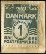 Timbre-monnaie Husk Vognen med de r�de Segl og Hjul K�benhavns P�lsevogne - Amager 5115 - Danemark - 1 �re sur fond beige - Danemark - revers