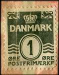 Timbre-monnaie Hvilsom - Gothersgade 46 - Central 4702 9703 - Danmarks billigste Papirhdl. - 1 &oslash;re sur carton beige - Danemark - revers