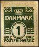 Timbre-monnaie I.G Jacobsen - 1 &oslash;re sur carton blanc - Danemark - revers