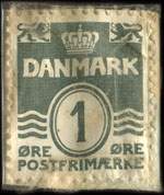 Timbre-monnaie Benyt Janus Frim�rke H�ngsler - 1 �re sur carton blanc - Danemark - revers