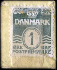 Timbre-monnaie V�rdi for Pengene : Jerseym�lk - Pr�v en Flaske fra - Struer Mejeri - Telefon 40 - 1 &oslash;re sur carton jaune - Danemark - revers