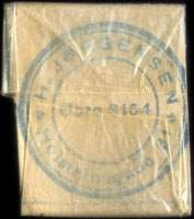 Timbre-monnaie H. Jørgensen - Øbro 3164 - Holsteinsgade 34. - 1 øre sur carton brun - Danemark - avers