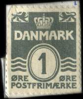Timbre-monnaie H. J�rgensen - �bro 3164 - Holsteinsgade 34. - 1 &oslash;re sur carton brun - Danemark - revers
