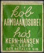 Timbre-monnaie Kern-Hansen vert - Danemark