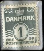 Timbre-monnaie KFUM A/S  - Sperjdernes Depot - Vandkunsten - C. 7616-17 - 1 &oslash;re sur carton gris - Danemark - revers