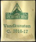Timbre-monnaie KFUM A/S  - Sperjdernes Depot - Vandkunsten - C. 7616-17 - carton jaune - Danemark