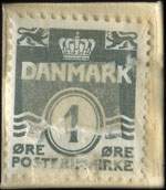 Timbre-monnaie - vi har Varer! - KFUM A/S  - Sperjdernes Depot - Vandkunsten - C. 7616-17 - 1 &oslash;re sur carton beige - Danemark - revers