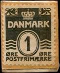 Timbre-monnaie Kjolestoffer - 1 &oslash;re sur carton brun - Danemark - revers