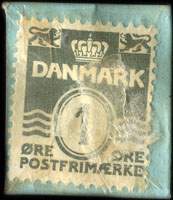 Timbre-monnaie K&oslash;benhavner Renseriet - 1 &oslash;re sur carton bleu - Danemark - revers