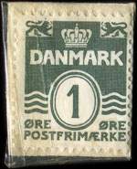 Timbre-monnaie K�benhavner-Sild r�get enkelt vis en gros I. Petersens R�geri - Fl�sketorvet 44 - 1 �re sur fond rouge - Danemark - revers