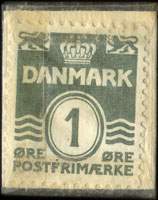 Timbre-monnaie Køb Istedgaards Rugsigtebrød - Istedgade 64 - 1 øre sur fond bleu - Danemark - revers