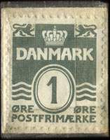 Timbre-monnaie Køb Istedgaards Rugsigtebrød - Istedgade 64 - 1 øre sur fond rouge - Danemark - revers