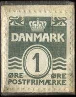Timbre-monnaie K�b Istedgaards Rugsigtebr�d - Istedgade 64 - 1 &oslash;re sur fond rouge - Danemark - revers