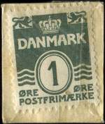 Timbre-monnaie K&oslash;b Katalog over Frim�rkepenge - 1 &oslash;re sur carton blanc - Danemark - revers