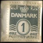 Timbre-monnaie K�bmand Alfred Wiboltt - Thoreby pr. Flintinge. - 1 &oslash;re sur carton blanc - Danemark - revers