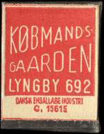 Timbre-monnaie Købmandsgaarden - Lyngby 692 - Dansk Emballage Industri C. 15615 - Rouge - Danemark