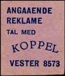 Timbre-monnaie Koppel - carton mauve- - Danemark