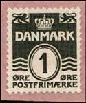 Timbre-monnaie Koppel - 1 &oslash;re sur carton mauve - Danemark - revers
