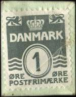 Timbre-monnaie Lawerentz - Lyngby - Vin - Tobak - 1 �re sur carton vert - Danemark - revers