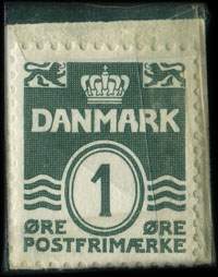 Timbre-monnaie K&oslash;b b&oslash;ger hos Lindberg - Fw Lindberg - Pedersen - Godthaabsvej 88 - Goth&aring;b 2180 - 1 �re sur fond vert - Danemark - revers