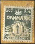 Timbre-monnaie Lottes - Kiosk -  H.C. �rstedsv. 19 B - Eva 4965 og 6065 - Stort Udvalg i Propagandaheft. - 1 �re sur carton ocre - Danemark - revers